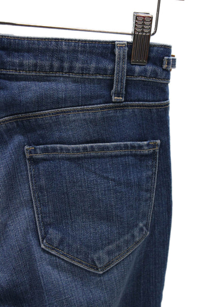 L'Agence Womens Blue Cropped Cotton Jeans Size 24
