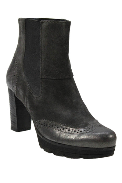 Paul Green Womens Leather Ankle Boots Heels Black Size 3