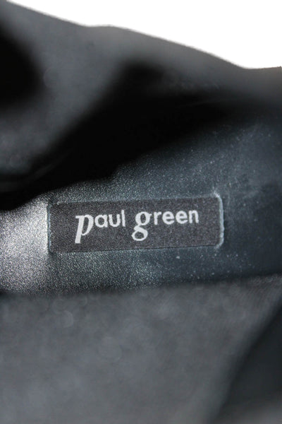 Paul Green Womens Leather Ankle Boots Heels Black Size 3