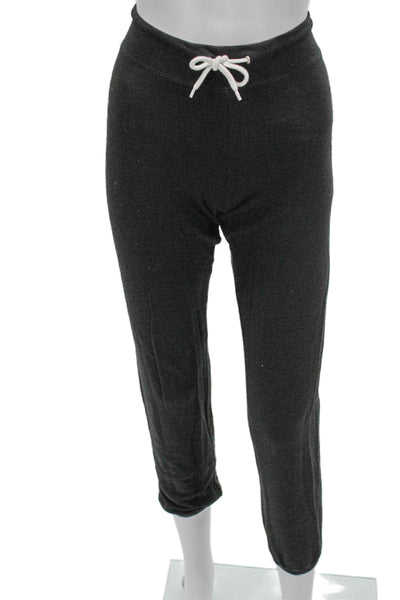 Monrow Womens Gray Rayon Blend Jogger Pants Drawstring Size S