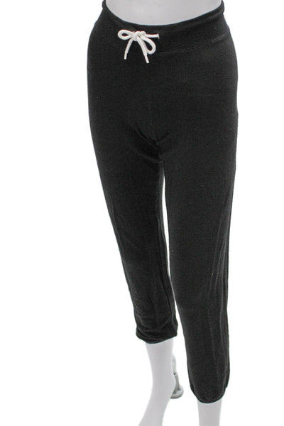 Monrow Womens Gray Rayon Blend Jogger Pants Drawstring Size S