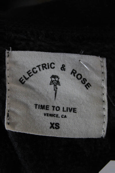 Electric & Rose Women Pullover Black Tie Dye Size XS