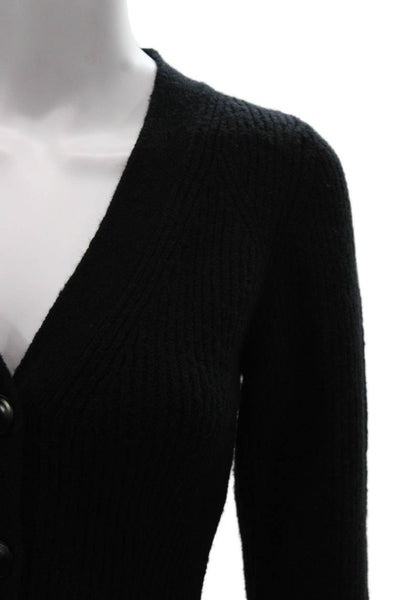 Maeve Anthropologie Womens Cardigan V Neck Black Long Sleeve Size XS