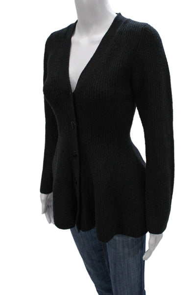 Maeve Anthropologie Womens Cardigan V Neck Black Long Sleeve Size XS