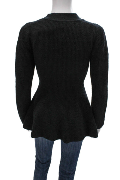 Maeve Anthropologie Womens Cardigan V Neck Black Long Sleeve Size XS