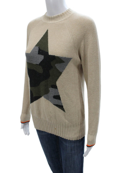 WISPR Womens Beige Camo Mock Neck Pullover Long Sleeve Size XS