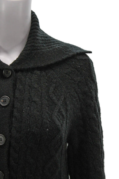 J Crew Women Cardigan Green Acrylic Collared Long Sleeve Size XS