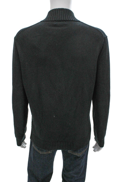 Polo Ralph Lauren Mens Pullover Sweater Green Mock Neck 100% Cotton Size 2XL