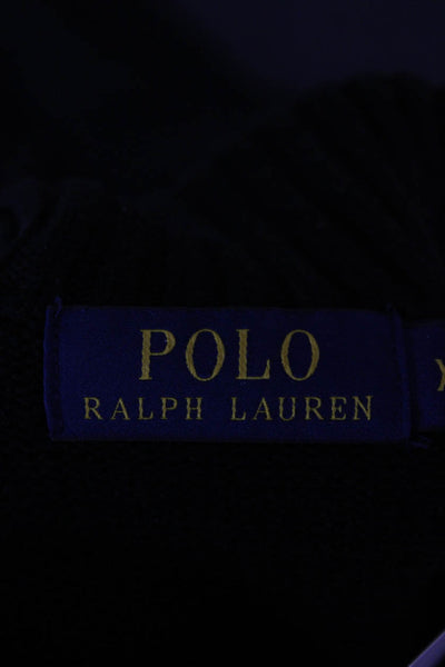 Polo Ralph Lauren Mens Pullover Sweater Green Mock Neck 100% Cotton Size 2XL