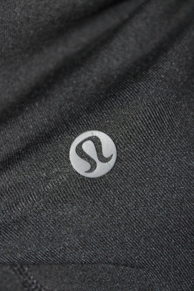 Lululemon Mens Mock Neck Long Sleeve Pullover T-Shirt Gray Polyester Size L