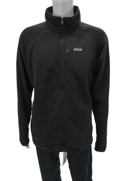 Patagonia Mens Fleece Jacket Gray Polyester Zip Outdoor Size 2XL