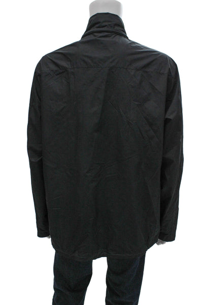 Hawke & Co Mens Windbreaker Black Zip Polyester Size XL