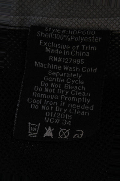 Hawke & Co Mens Windbreaker Black Zip Polyester Size XL