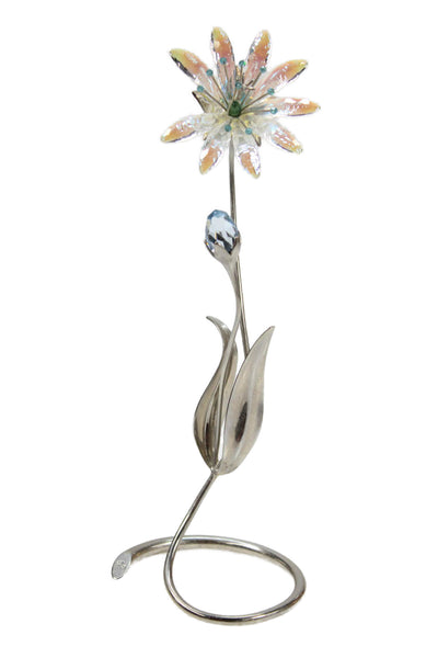 Swarovski Unisex Adult Crystal Paradise Flower Dellaria Figurine White Blue