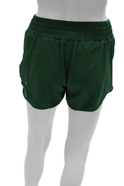 Lululemon Women Athletic Green Recycled Polyester Shorts Size 4