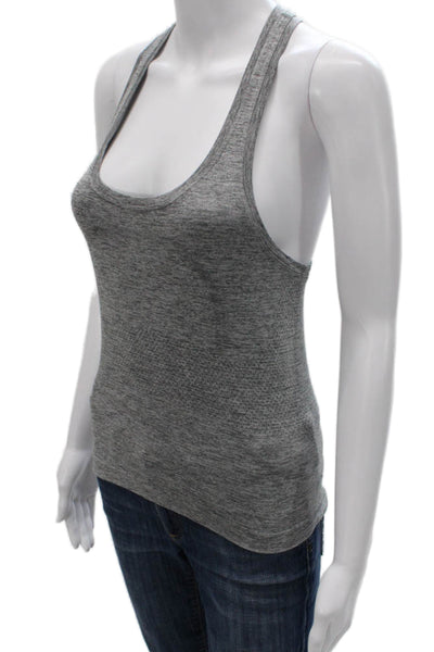 Lululemon Women Basic Sleeveless Tank Gray Geometric Scoop Neck Size 4