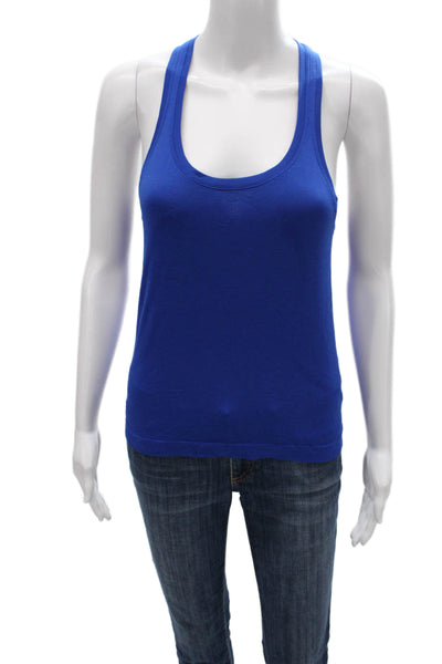 Lululemon Women Blue Scoop Neck Sleeveless Basic Tank Athletic Size 6