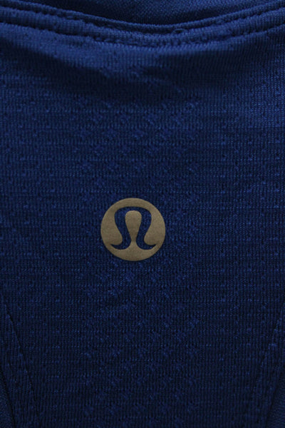 Lululemon Women Blue Scoop Neck Sleeveless Basic Tank Athletic Size 6