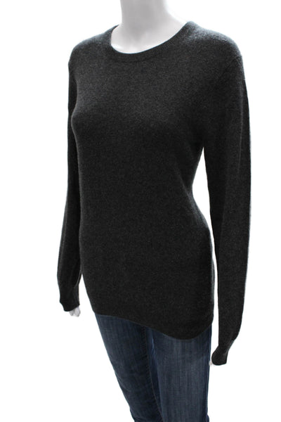 J Crew Women Gray Cashmere Pullover Sweater Crew Neck Long Sleeve Size S