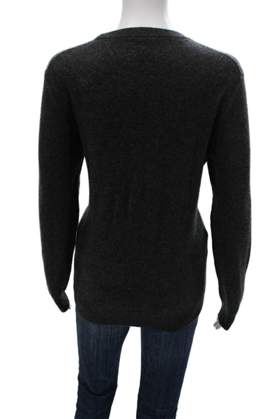 J Crew Women Gray Cashmere Pullover Sweater Crew Neck Long Sleeve Size S