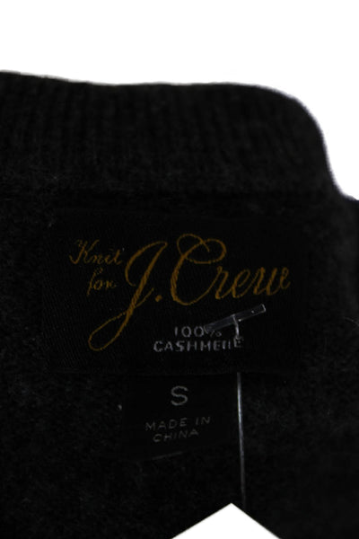 J Crew Women Gray Cashmere Pullover Sweater Crew Neck Long Sleeve Size S