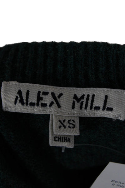 Alex Mill Womens Merino Wool Pullover Sweater Crew Neck Green Size XS