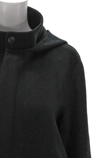 Theory Women Gray Wool Cashmere Overcoat Button Solid Size S