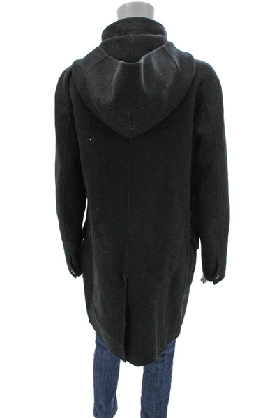 Theory Women Gray Wool Cashmere Overcoat Button Solid Size S