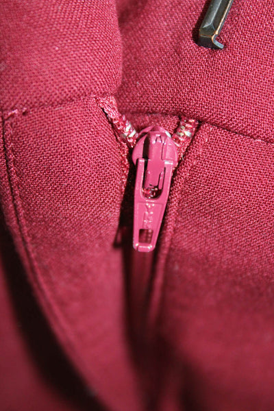 Victoria Victoria Beckham Womens Cropped Pants Red Polyester Size 4