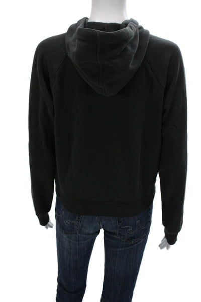 Marine Layer Womens Pullover Hoodie Gray Lightning Round Neck Size S