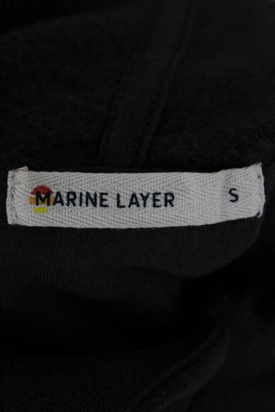 Marine Layer Womens Pullover Hoodie Gray Lightning Round Neck Size S