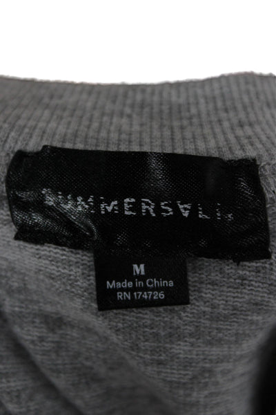 Summersalt Womens Gray Colorblock Pullover Sweater Long Sleeve Size M