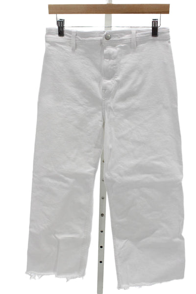 Pistola Womens Cropped High Rise White Jeans Cotton Blend Size 29