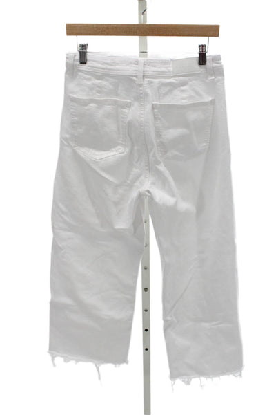 Pistola Womens Cropped High Rise White Jeans Cotton Blend Size 29