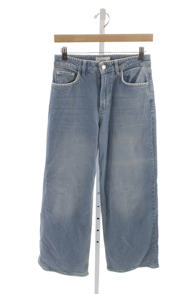 Rails Womens Cropped Wide Leg Jeans Light Blue High Rise Size 25
