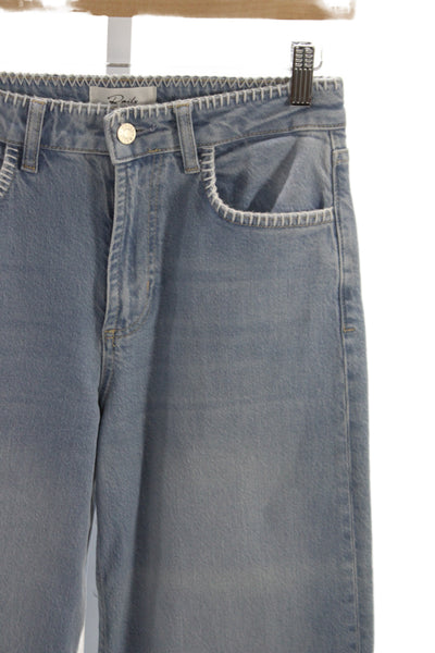 Rails Womens Cropped Wide Leg Jeans Light Blue High Rise Size 25