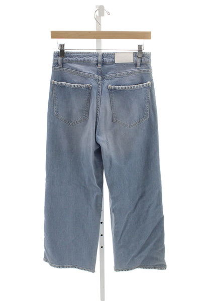 Rails Womens Cropped Wide Leg Jeans Light Blue High Rise Size 25