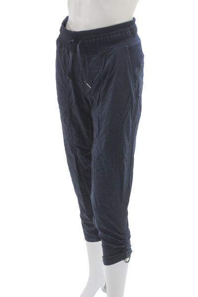 Lululemon Unisex Dark Blue Cropped Capri Pants Drawstring Size 4