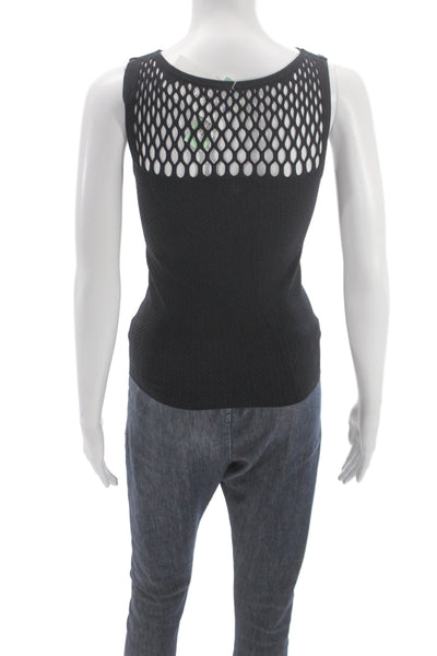 Scala Womens Gothic Black Crew Neck Sleeveless Tank Size One Size