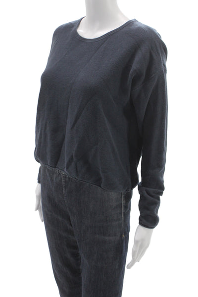 Splendid Unisex Pullover Sweater Dark Blue Round Neck Long Sleeve Size XS