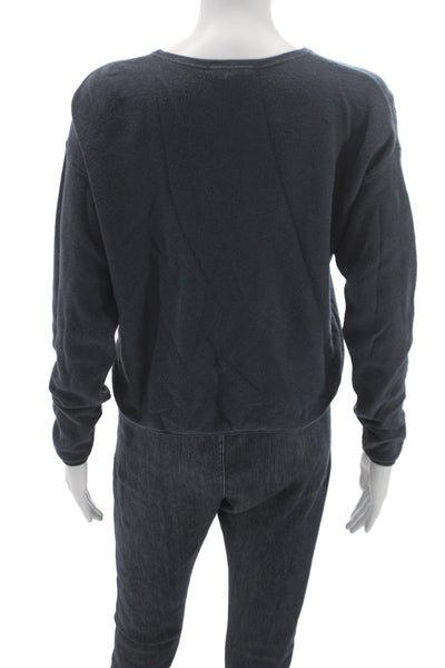Splendid Unisex Pullover Sweater Dark Blue Round Neck Long Sleeve Size XS