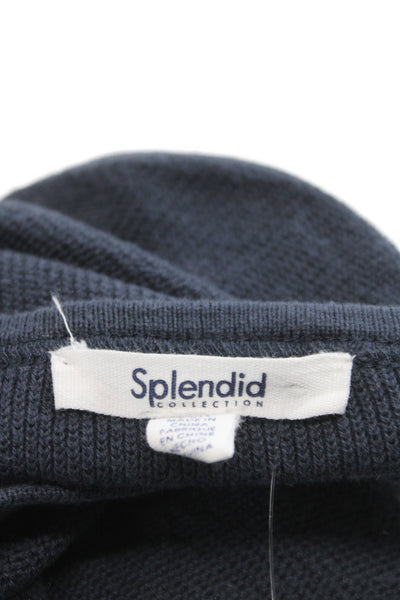 Splendid Unisex Pullover Sweater Dark Blue Round Neck Long Sleeve Size XS