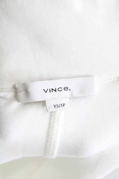 Vince Womens White Collared Cotton Windbreaker Button Long Sleeve Size XS