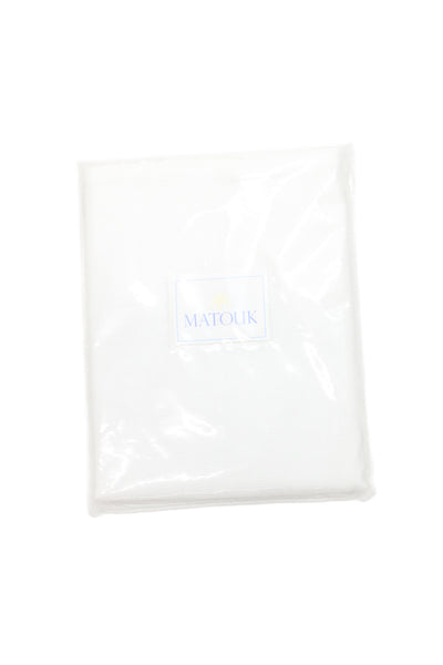 Matouk Unisex Adult Giorgio Euro Pillow Sham White Cotton 27"x27"