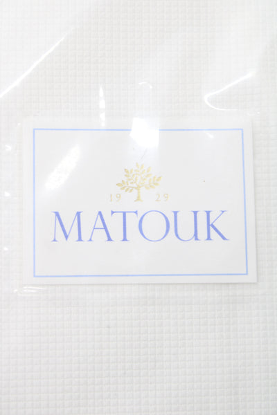Matouk Unisex Adult Giorgio Euro Pillow Sham White Cotton 27"x27"