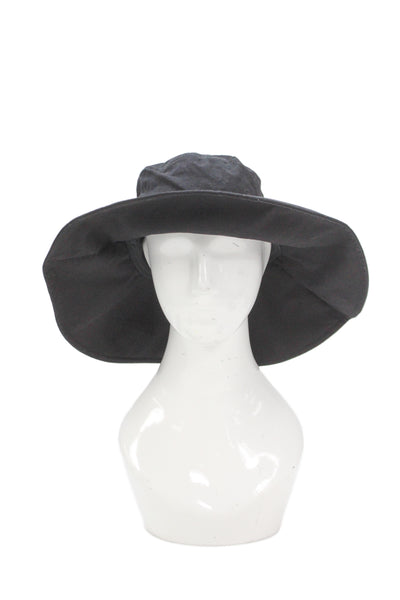 J Crew Womens Pull On Bucket Hat Black Cotton Size Medium