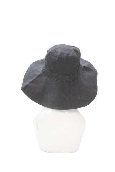 J Crew Womens Pull On Bucket Hat Black Cotton Size Medium