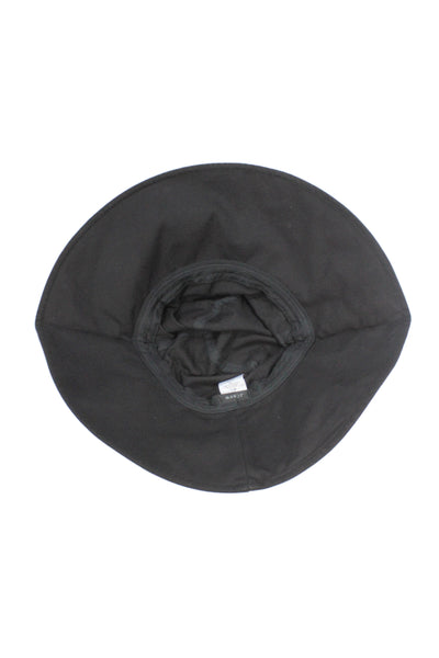J Crew Womens Pull On Bucket Hat Black Cotton Size Medium