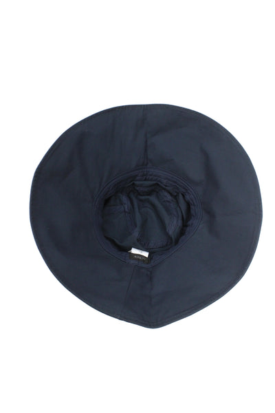 J Crew Womens Pull On Bucket Hat Navy Blue Cotton Size Medium