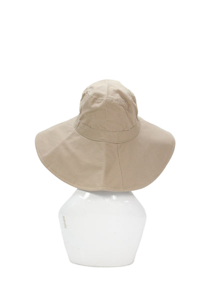 J Crew Womens Pull On Bucket Hat Khaki Beige Cotton Size Medium
